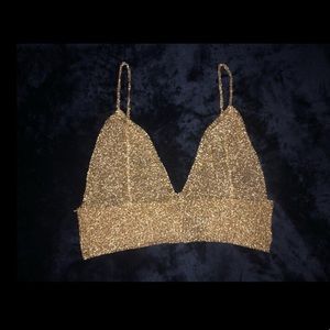 Gold crop top